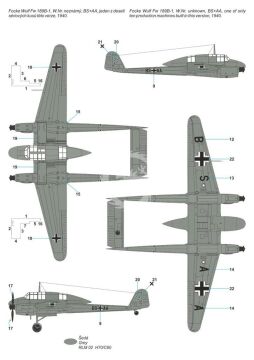 Focke Wulf Fw 189B-0/B-1 ‘Luftwaffe Trainer’ Special Hobby SH72430 skala  1/72