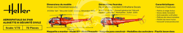 Alouette III Sécurité Civile Heller 80289 skala 1/72