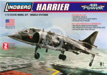 Model plastikowy Harrier - Lindberg 70524 skala 1/72