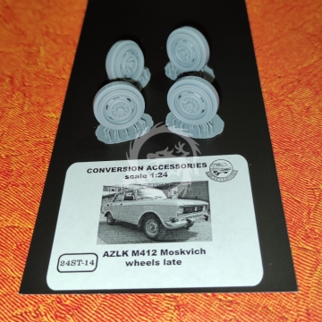AZLK  M412 Moskvich  wheels late - Start 43 St-14 skala 1/24