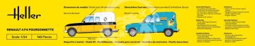 STARTER KIT Renault 4 F4 Fourgonette - Heller 58700 skala 1/24