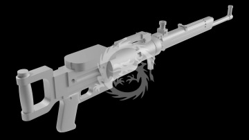 7.62 mm ShKAS Aircraft Machine Gun – 3D Printed - Metallic Details MDR48319 skala 1/48 