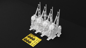 NA ZAMÓWIENIE - WWII Soviet 7.62 mm Degtyaryov DA Aircraft Machine Gun – 3D Printed - Metallic Details MDR3283 skala 1/32