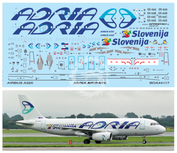Airbus A320 - Adria Airways S5-AAA - decal BOA 44117