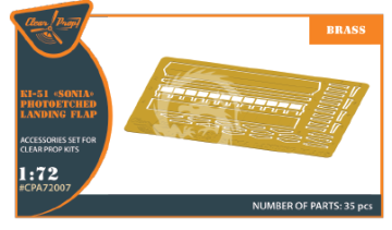 Ki-51 Sonia (all versions) PE landing flaps Clear Prop! CPA72007 1:72