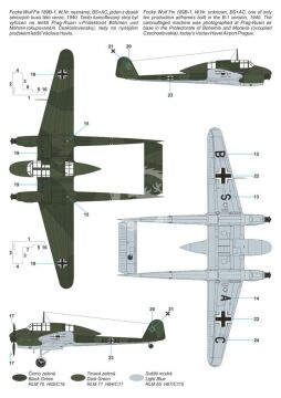 Focke Wulf Fw 189B-0/B-1 ‘Luftwaffe Trainer’ Special Hobby SH72430 skala  1/72