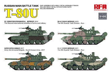 PREORDER - Russian Main Battle Tank T-80U RYE FIELD MODEL RFM5105 skala 1/35