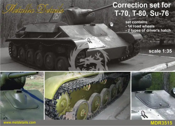 NA ZAMÓWIENIE - Correction set for T-70, T-80, Su-76 - Metallic Details MDR3515 skala 1/35