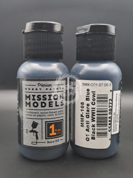 Japanese Q1 Anti Glare Blue Black WWII Cowl - Mission Models MMP-108 