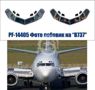 Boeing 737 - okna kokpit - 14405 - kalkomania Pas-decals skala 1/144