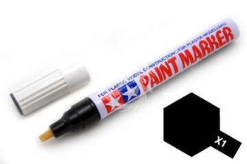 Marker - Gloss Black Paint Marker X-1 - 8g Tamiya 89001