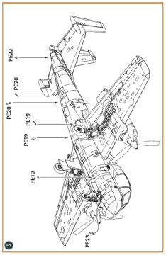 Zestaw częśći - OV-1 A/JOV-1A Mohawk PE parts and painting mask for CP kits Clear Prop CPA144002 skala 1/144