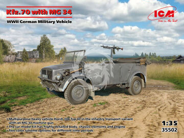 NA ZAMÓWIENIE - Kfz.70 with MG 34, WWII German Military Vehicle ICM 35502 skala 1/35