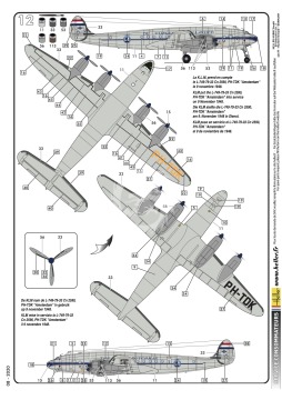  Lockheed L-749 Constellation farby i klej Heller 80393 skala 1/72