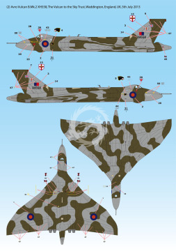 Zestaw kalkomanii Avro 698 Vulcan Part.1, Wolfpack WD72001 skala 1/72