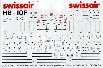 Model plastikowy Airbus A321 Swissair & cfm-engines Revell 04247 skala 1/144