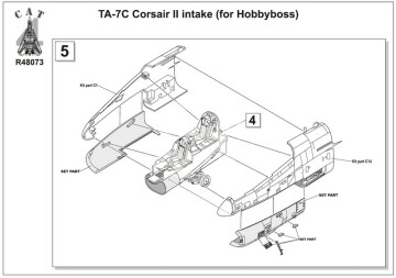 TA-7C Corsair II intake (for HobbyBoss)  CAT4 R48073 skala 1/48