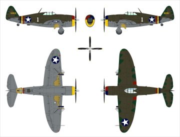 PREORDER- Republic P-47 Thunderbolt Dora Wings DW48051 skala 1/48