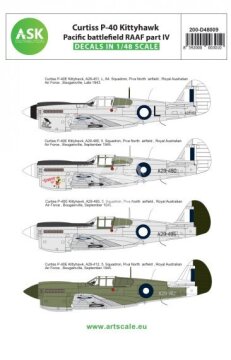 Curtiss P-40E Warhawk Pacific battlefield Raaf part IV ASK 200D48009 skala 1/48