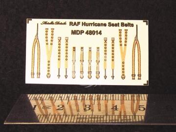 NA ZAMÓWIENIE - RAF Hurricane seat belts -  Metallic Details MDP48014 skala 1/48