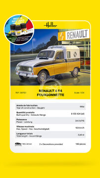 STARTER KIT Renault 4 F4 Fourgonette - Heller 58700 skala 1/24