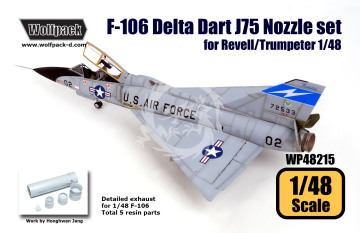 Zestaw dodatków F-106 Delta Dart J75 Engine Nozzle set (for Revell/Trumpeter 1/48), Wolfpack WP48215 skala 1/48
