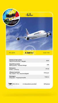 Model plastikowy A380 Air France STARTER KIT Heller 56436 skala 1/125