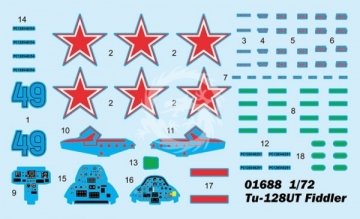 Tu-128UT Fiddler Trumpeter 01688 skala 1/72