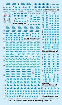 USS John F. Kennedy CV-67 Trumpeter 06716 1/700