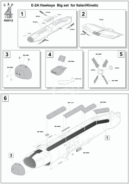E-2A Hawkeye Big set for Kinetic - Cat4 R48112 skala 1/48