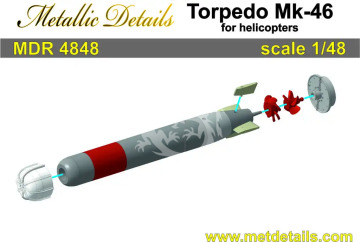 Torpedo Mk-46 for helicopters - Metallic Details MDR4848 skala 1/48