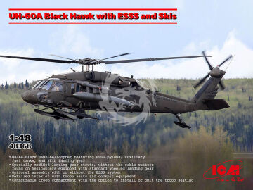 PRZEDSPRZEDAZ - UH-60A Black Hawk with ESSS and Skis - ICM 48368 skala 1/48