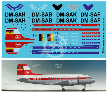 IŁ-14 IL-14 Interflug 1/144  Vinci 144005