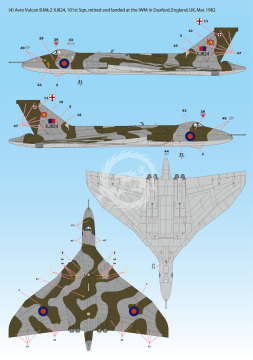 Zestaw kalkomanii Avro 698 Vulcan Part.1, Wolfpack WD72001 skala 1/72