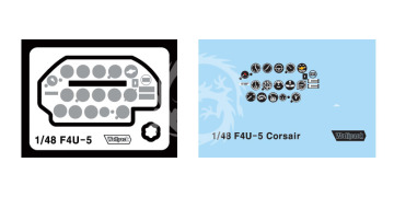 Zestaw dodatków F4U-5 Corsair Cockpit set (for Hasegawa 1/48), Wolfpack WW48019 skala 1/48