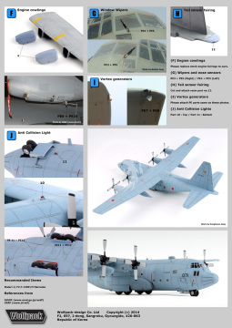 Zestaw konwersji C-130H Hercules 'JASDF' Conv. set (for Italeri 1/72), Wolfpack WP72064 skala 1/72