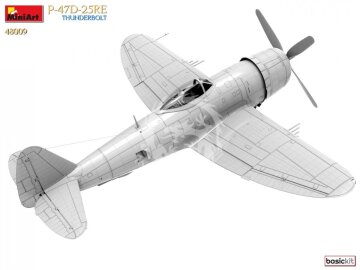  P-47-D25RE Thunderbolt Basic Kit MiniArt 48009 skala 1/48