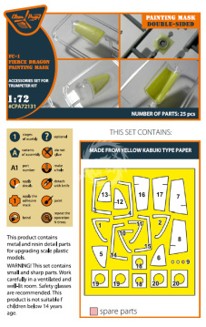  FC-1 Fierce Dragon Painting mask (double-sided) for Trumpeter Clear Prop CPA72131 skala 1/72