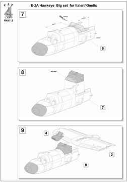 E-2A Hawkeye Big set for Kinetic - Cat4 R48112 skala 1/48