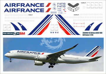 Airbus A350-900 AirFrance F-HTYD decal Pas-decals 1/144