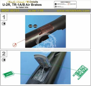  U-2R, TR-1A/B. Air brakes-Italeri MDR48155 skala 1/48