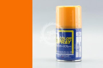 Spray Mr.Hobby S-058 S058 Orange Yellow - (Semi Gloss)