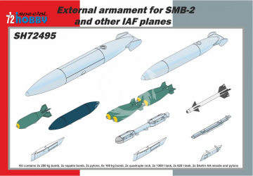 External Armament for SMB-2 and Other IAF Planes Special Hobby SH72495 skala 1/72