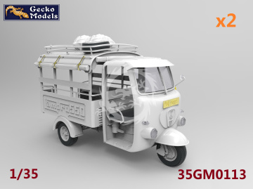 PRZEDSPRZEDAŻ - 60‘~70’s Saigon Shuttle Motor-Tricycle Depot and a take break drive [2 kits In 1 box] Gecko Models 35GM0113 skala 1/35