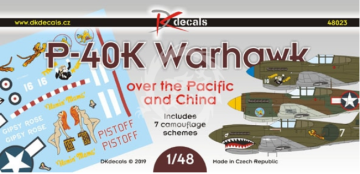 P-40K Warhawk over the Pacific and China DK Decals 48023 skala 1/48