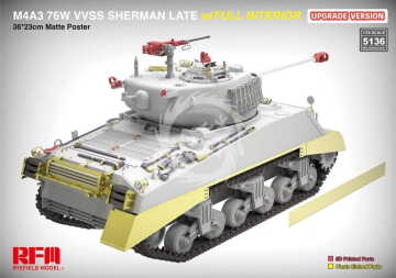 M4A3 76W VVSS Sherman late UPGRADE full interior - RYE FIELD MODEL  RFM5136 skala 1/35
