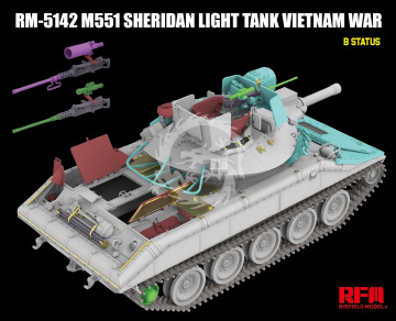 M551 Light Tank Sheridan Vietnam War - Rye Field Model  RM-5142 skala 1/35