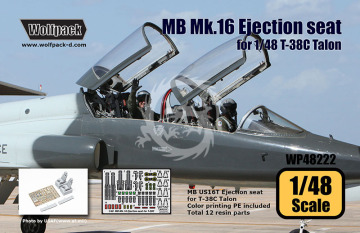 Zestaw dodatków Martin Baker Mk.16 (US16T) Ejection seat set (for 1/48 T-38C Talon), Wolfpack WP48222 skala 1/48