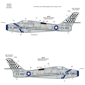 F-84F Thunderstreak USAF Kinetic K48113 skala 1/48