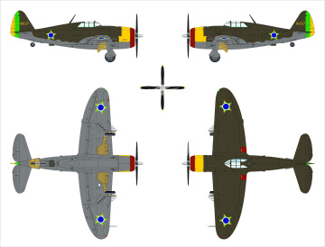 PREORDER- Republic P-47 Thunderbolt Dora Wings DW48051 skala 1/48